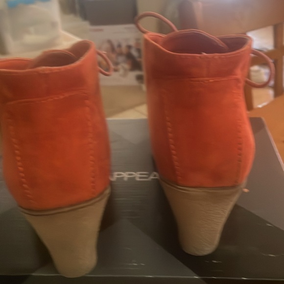 X Appeal brand ankle booties in a beautiful Rust color only worn a few time - Picture 3 of 4